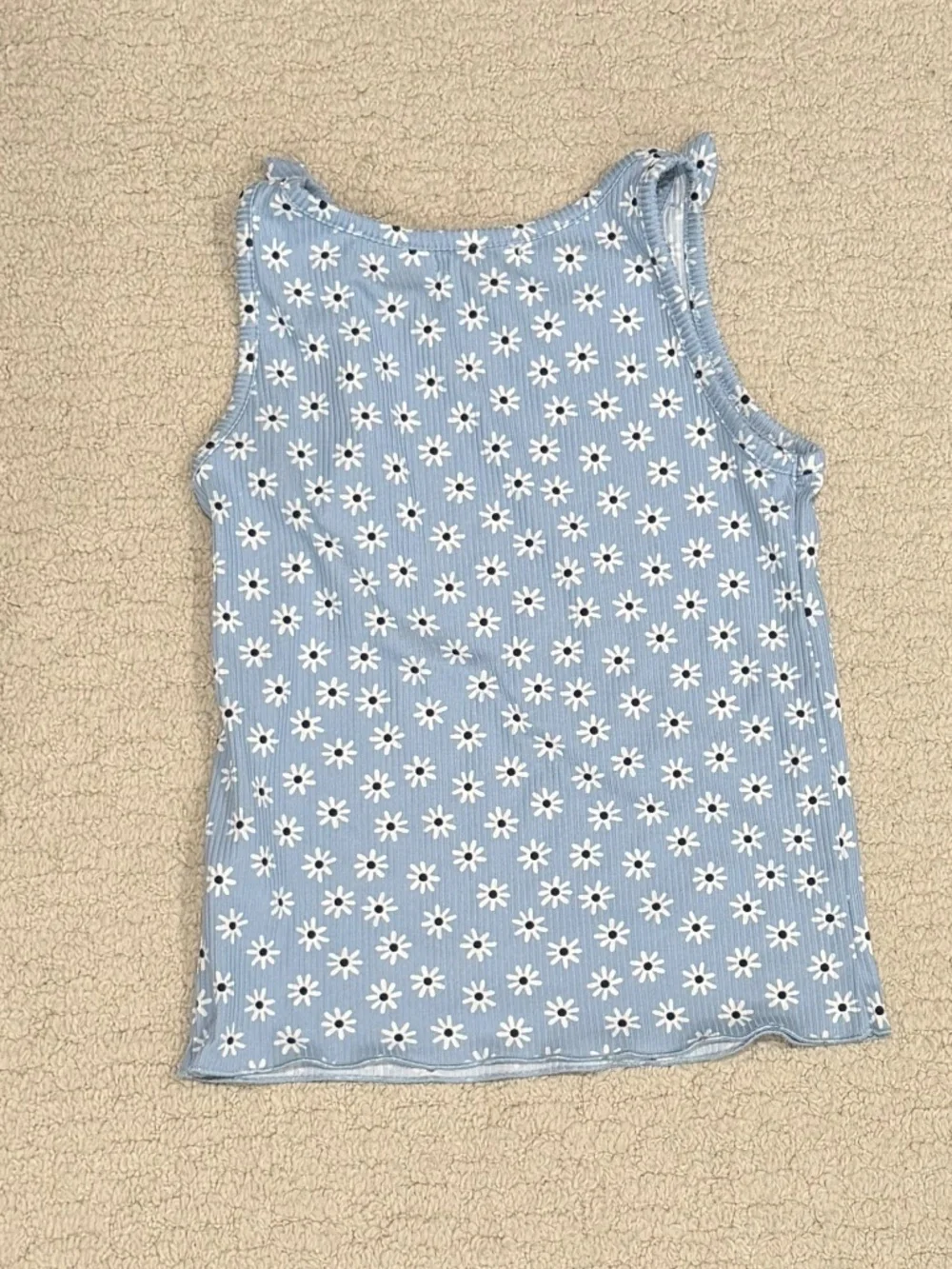 Kids Btween Floral Ribbed Tank & Bell Bottoms Size 7